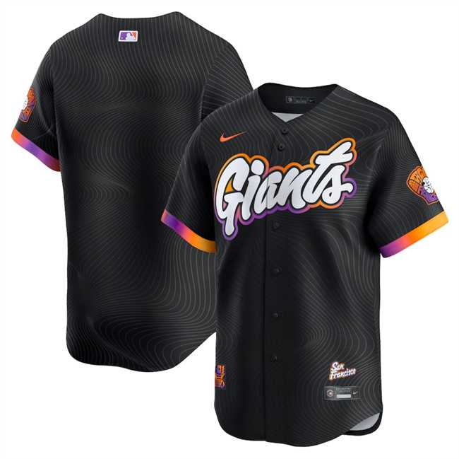 Men%27s San Francisco Giants Blank Anthracite 2025 City Connect Limited Stitched Jersey Dzhi->san francisco giants->MLB Jersey